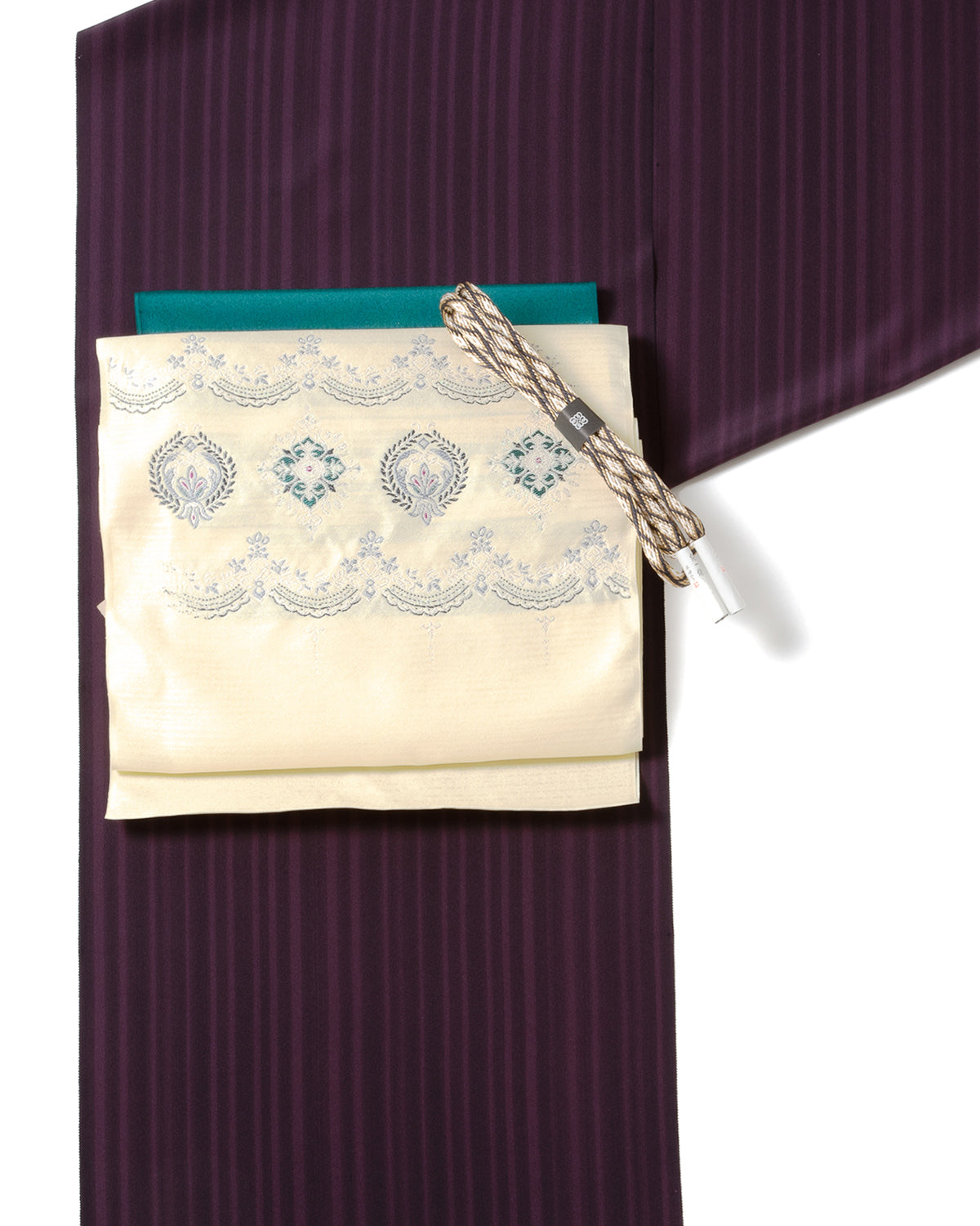 和晃苑 しけ引き染め着尺 深紫 – EMON