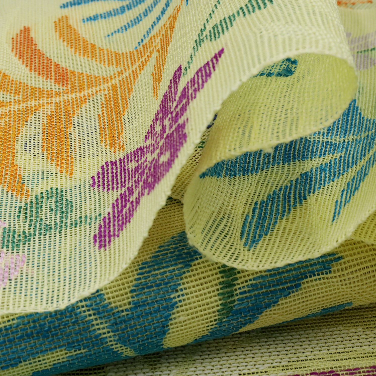 帯屋捨松 夏八寸名古屋帯 シダと小花文 – EMON