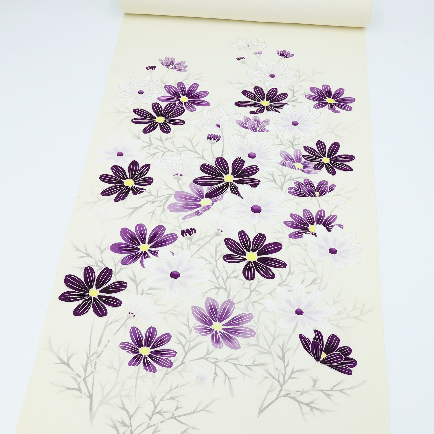 工芸染匠成謙 九寸名古屋帯 コスモス文様 – EMON