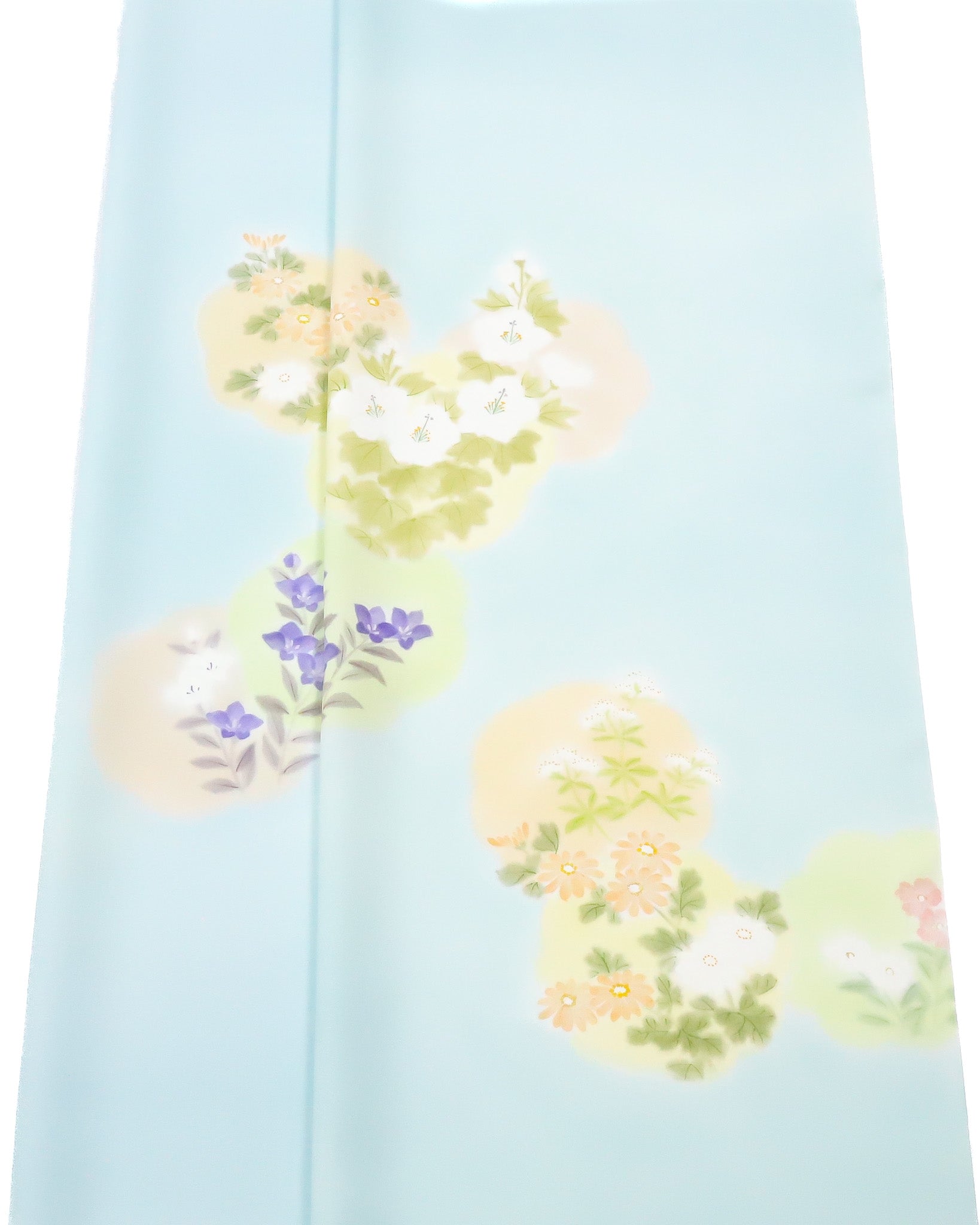 に志山染匠 濡れ描き無線友禅附下 丸取り草花文 – EMON