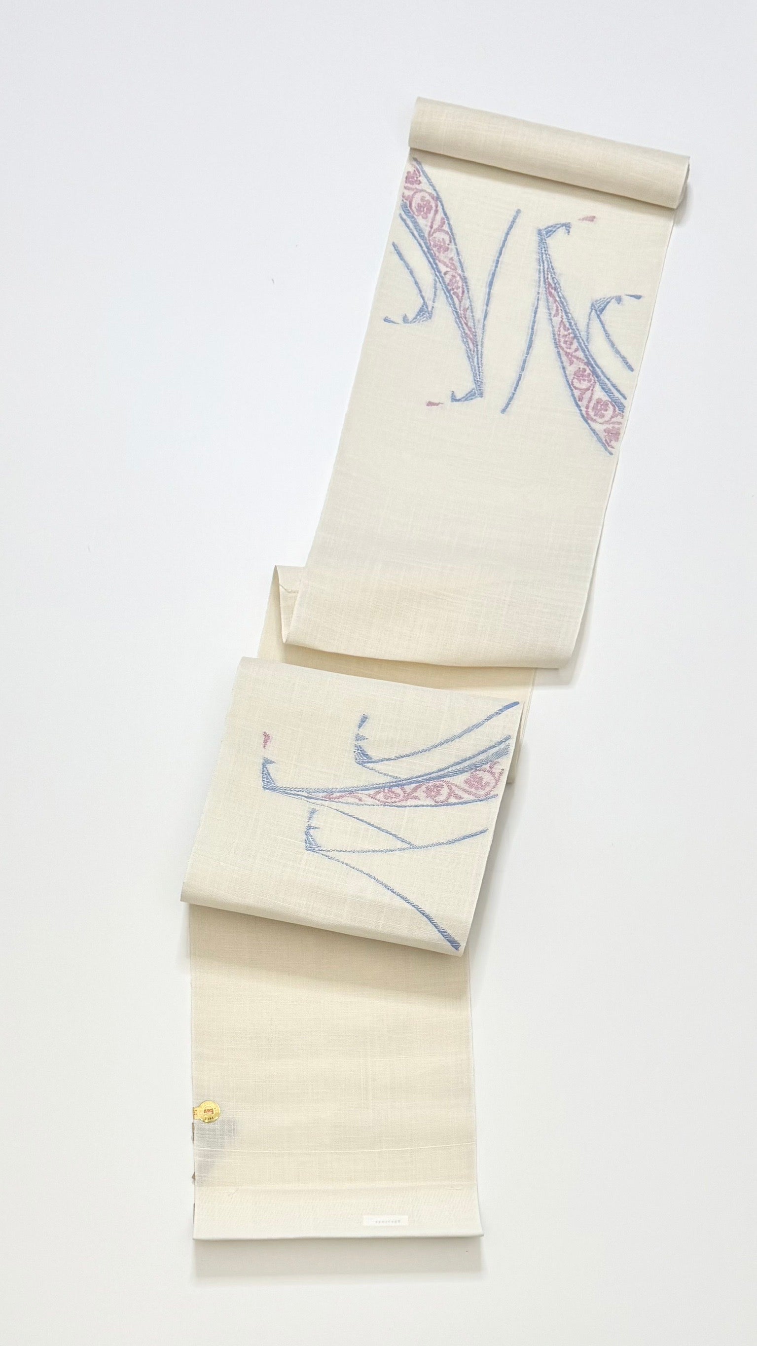 七野本麻八寸名古屋帯雪吊り – EMON