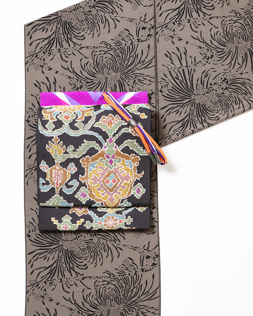 た*ご様 M28.4 乱菊　パステルカラー　正絹　小紋　袷　着物 M28.4 乱菊パステルカラー正絹小紋袷着物