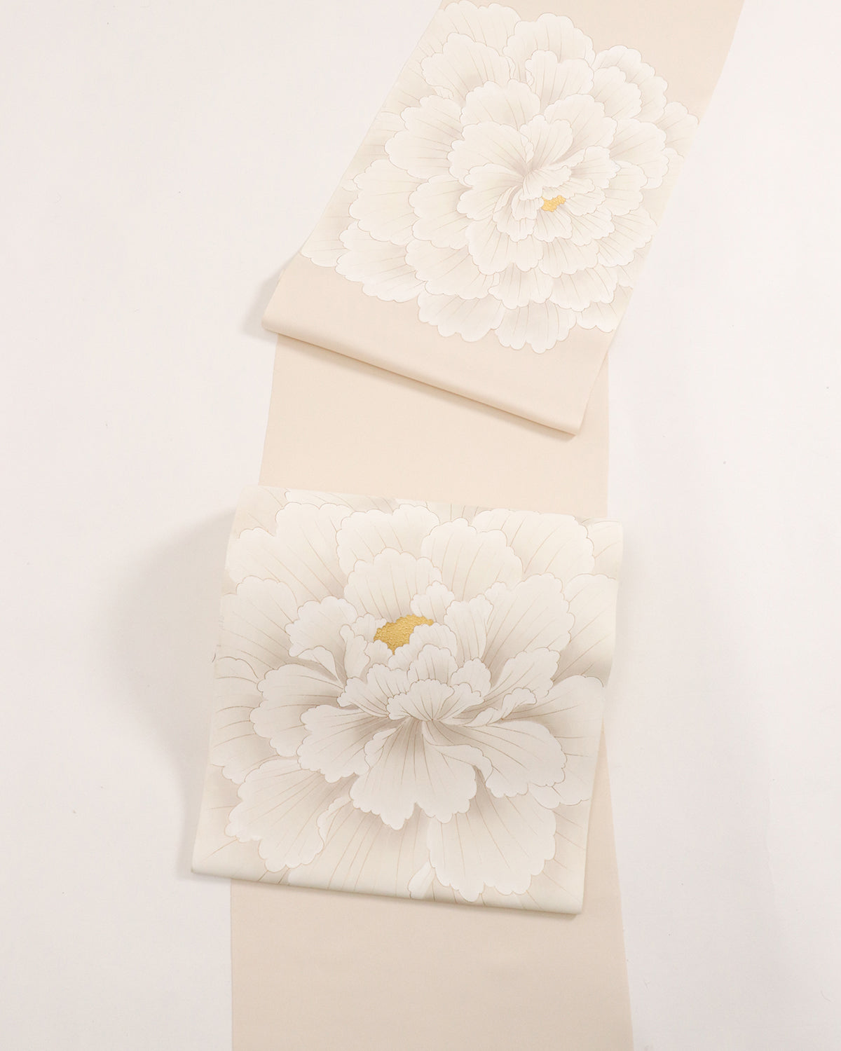 工芸染匠成謙塩瀬本友禅染名古屋帯大輪牡丹 – EMON