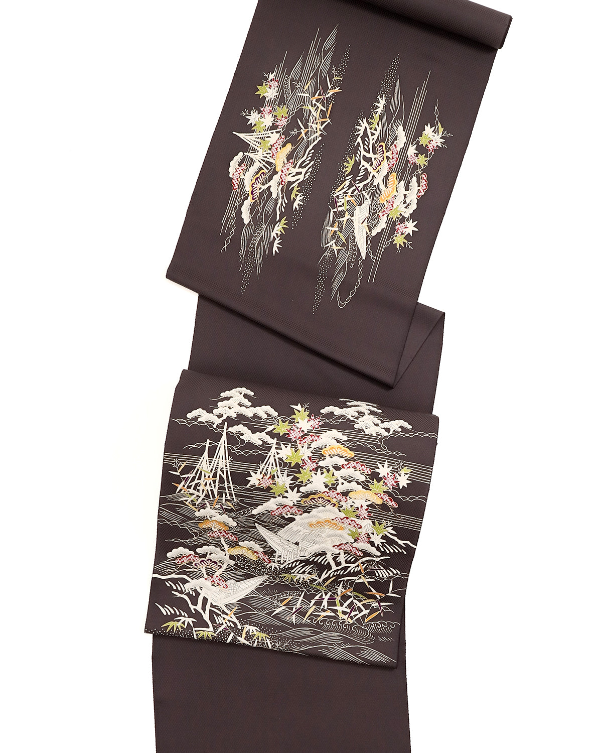 工芸染匠成謙本友禅染九寸名古屋帯御所解文様 – EMON