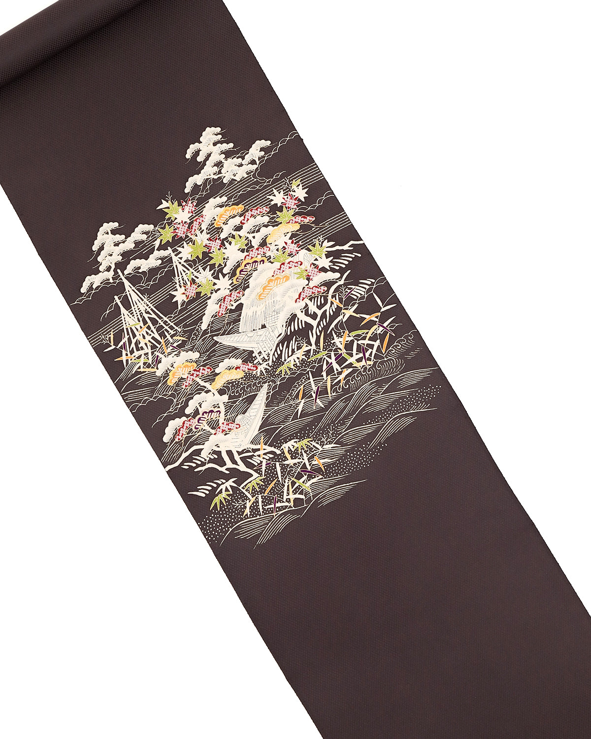 工芸染匠成謙本友禅染九寸名古屋帯御所解文様 – EMON