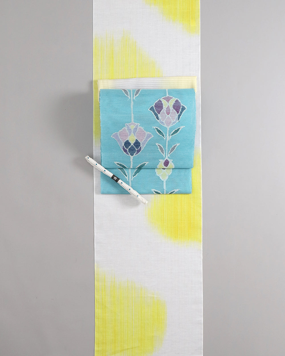 帯屋捨松夏八寸名古屋帯ステンド花文 – EMON