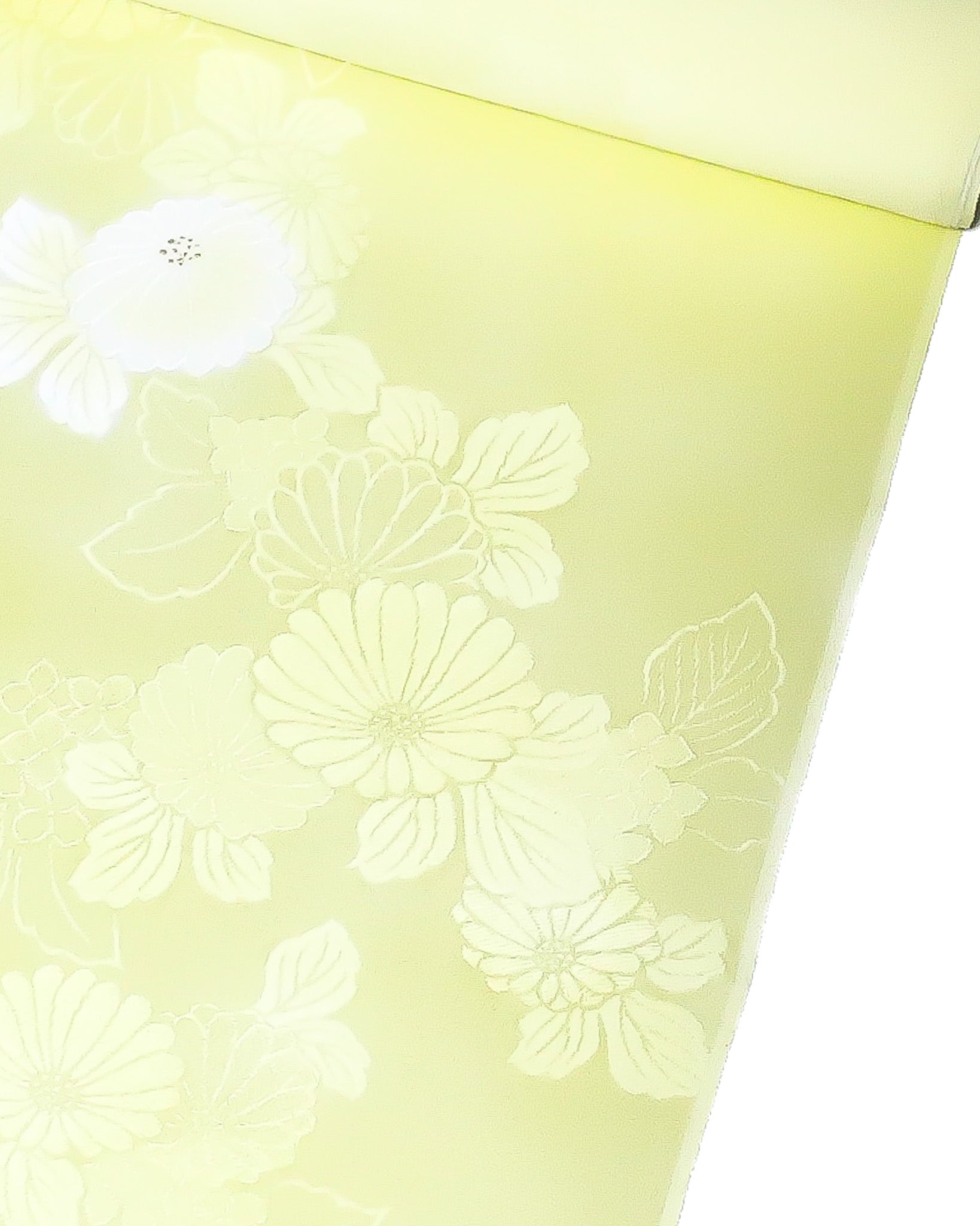 に志山染匠 地紋白抜き暈し菊文 小紋着尺 – EMON