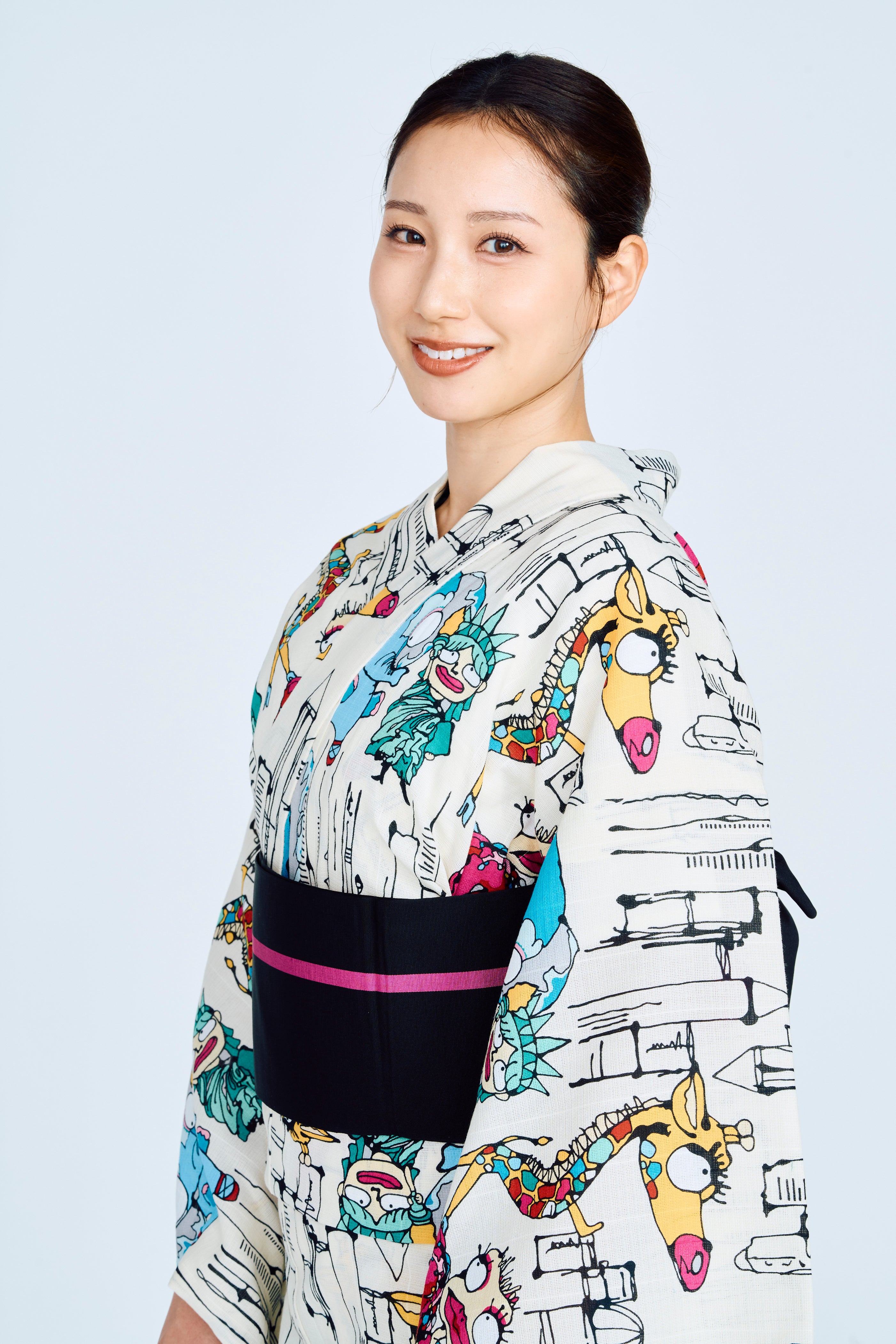 着物・浴衣 Janna 撫松庵 アネモネマーガレット 紺 青 セオアルファ 単衣 夏着物 浴衣