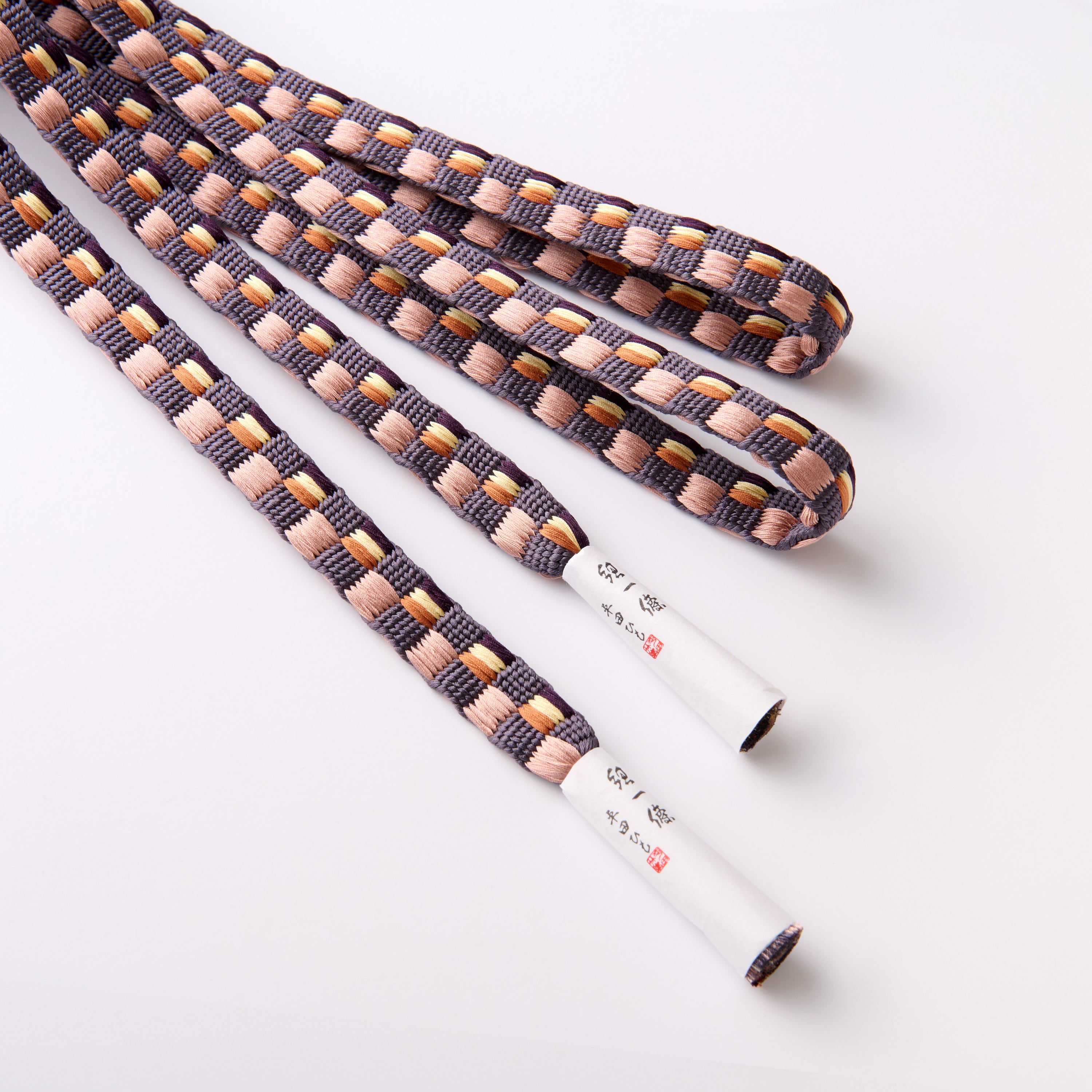 平田組紐 帯締め 綾竹鎧三色（濃） 虹色 – EMON