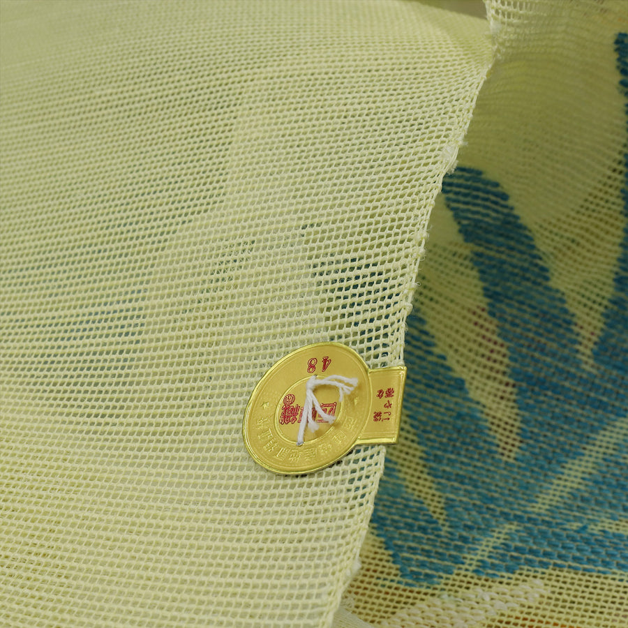 帯屋捨松<br>夏八寸名古屋帯<br>シダと小花文
