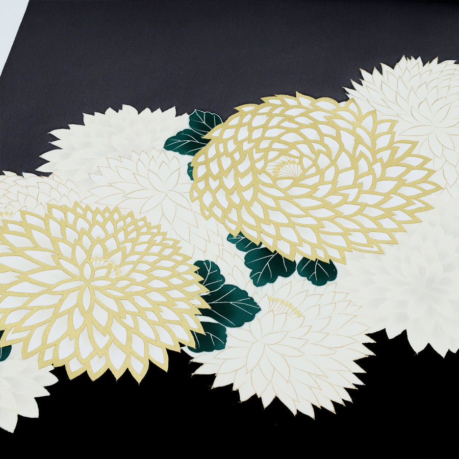工芸染匠成謙<br>九寸名古屋帯<br>菊づくし文様