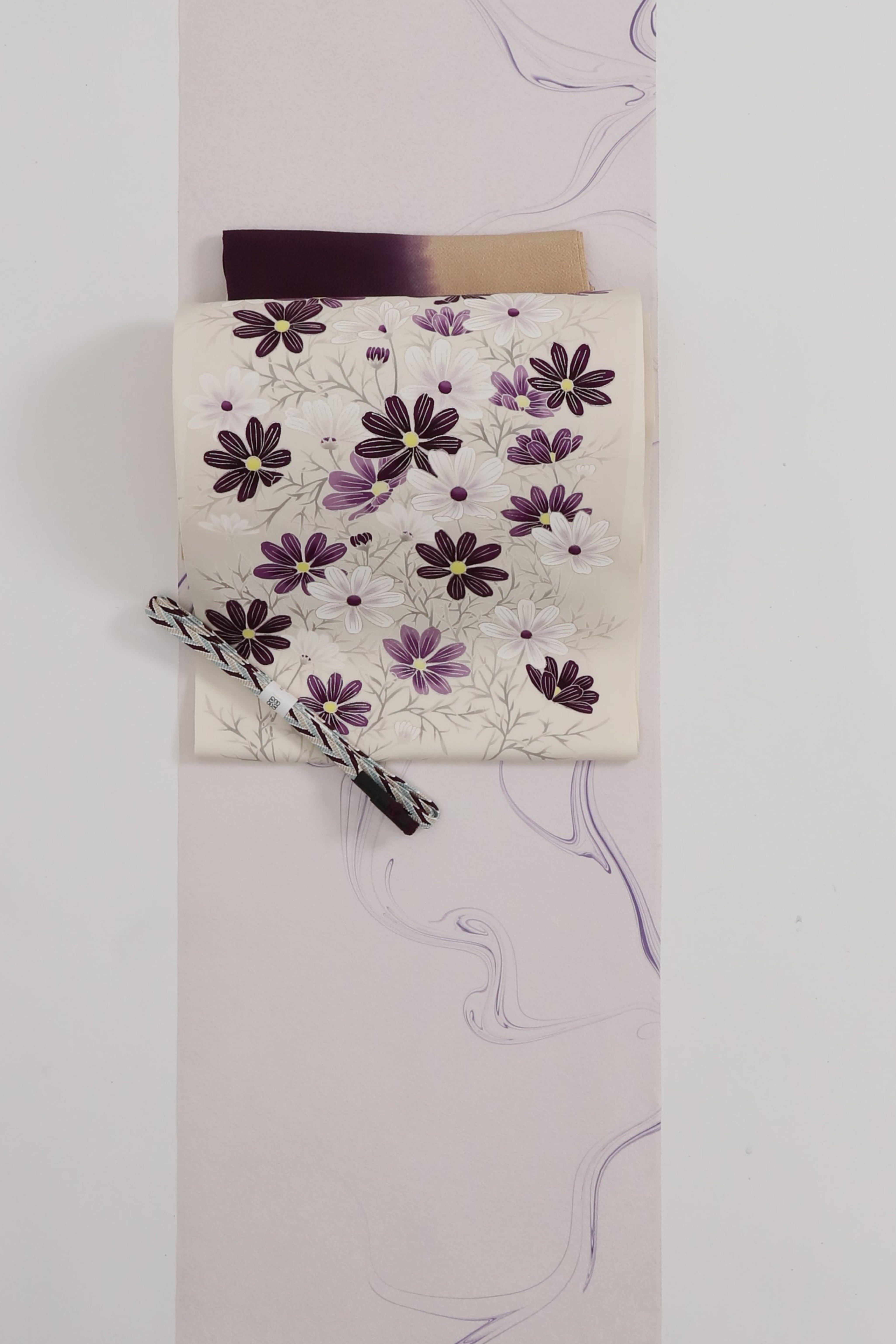 工芸染匠成謙 九寸名古屋帯 コスモス文様 – EMON