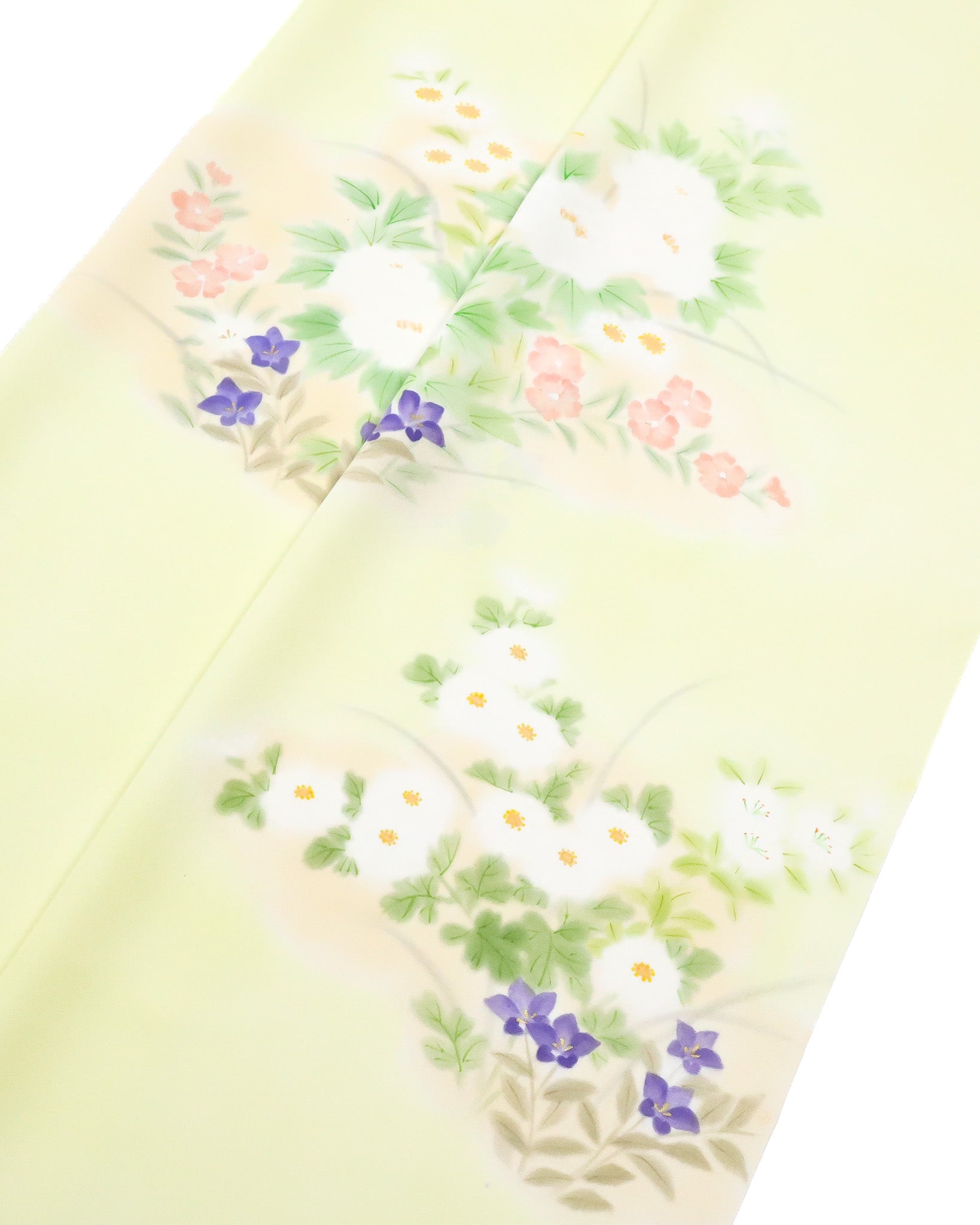 付下げ 蒔糊散らし 雪景色文様 正絹 薄花色 y193 付下げ 蒔糊散らし 雪景色文様 正絹 薄花色 y193