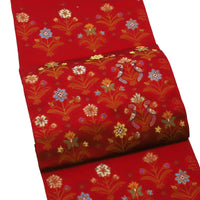 帯屋捨松 ペルシャ草花鳥文 九寸名古屋帯 – EMON