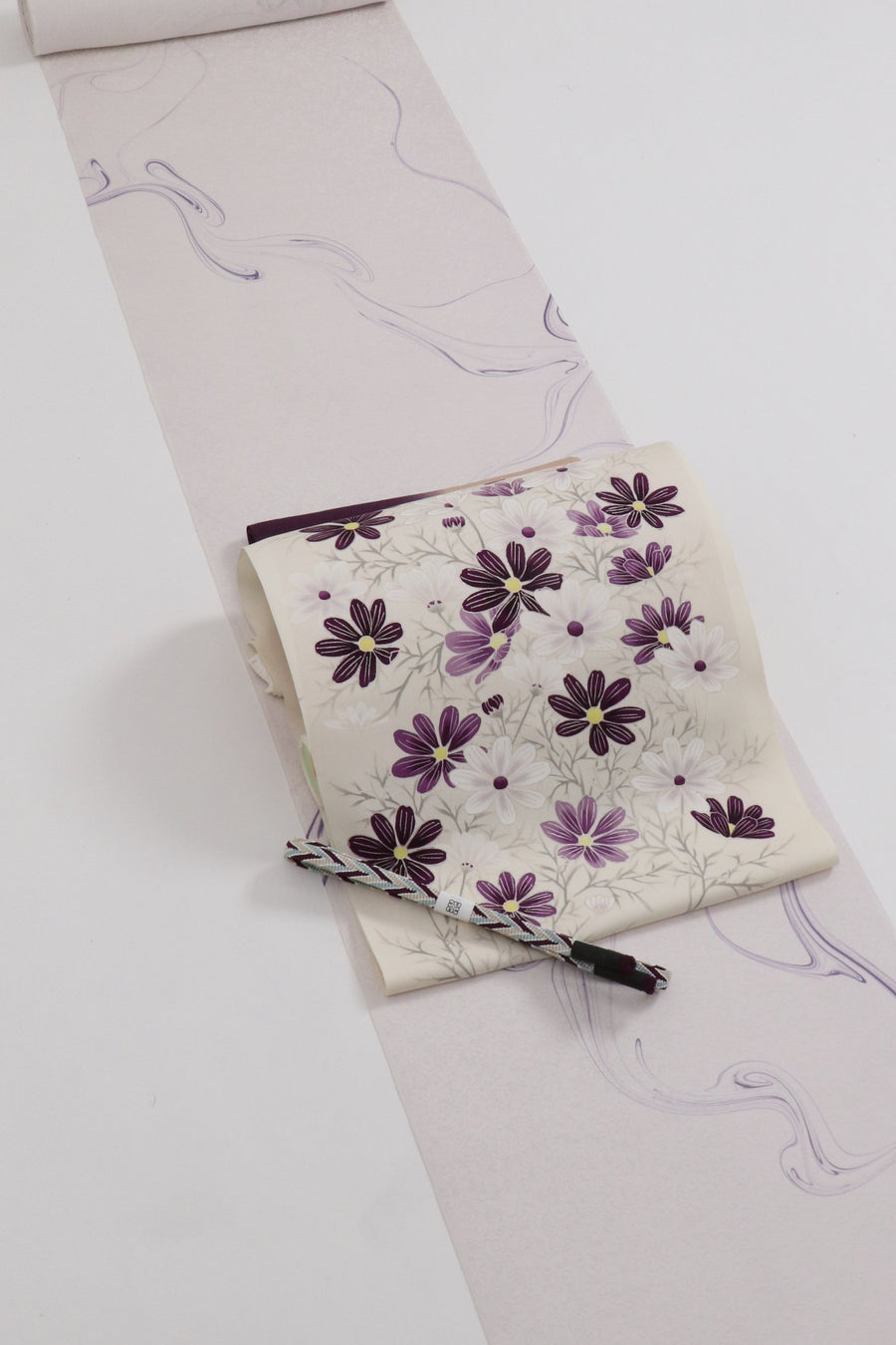 工芸染匠成謙 九寸名古屋帯 コスモス文様 – EMON