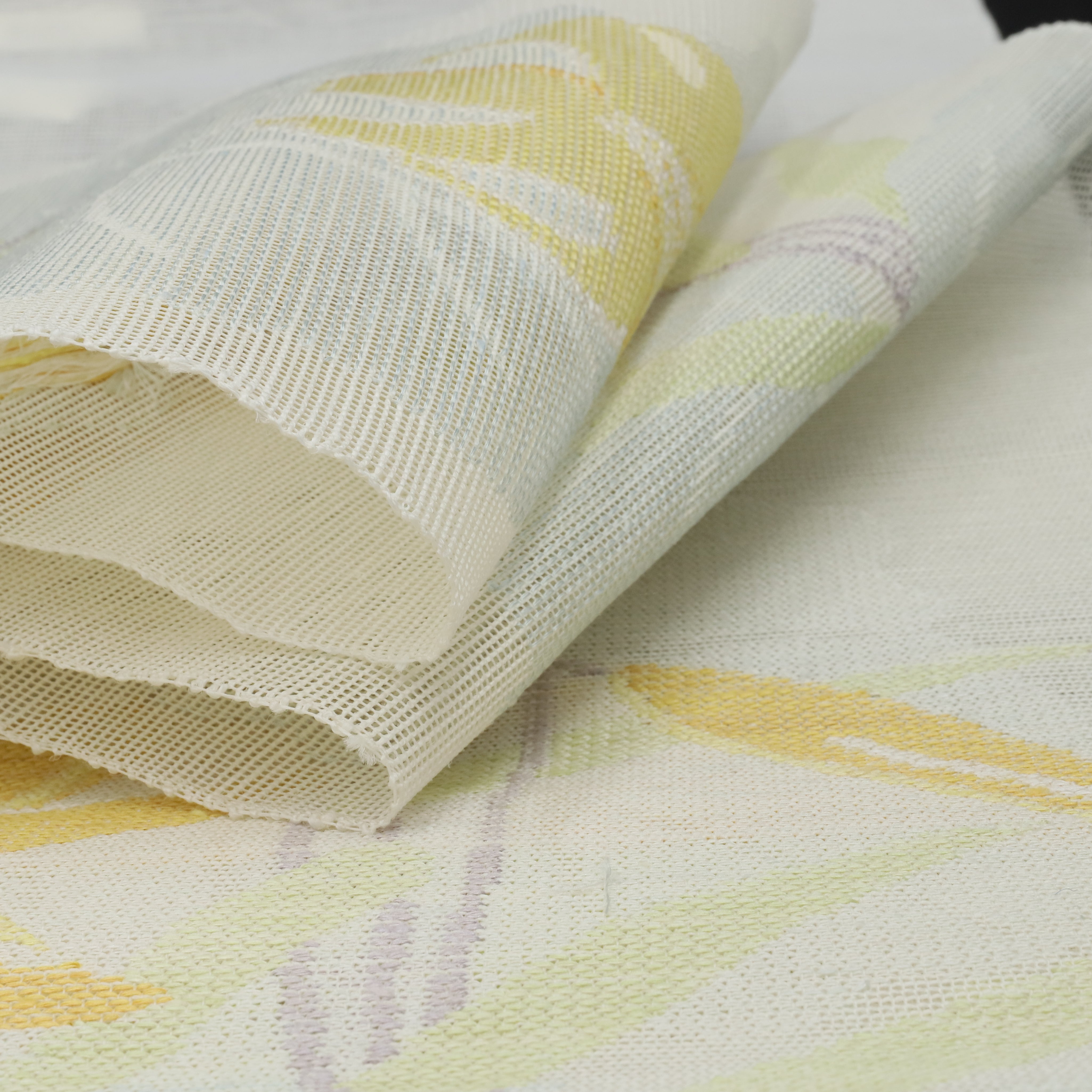 帯屋捨松 夏八寸名古屋帯 ゆりつなぎ文 白 – EMON