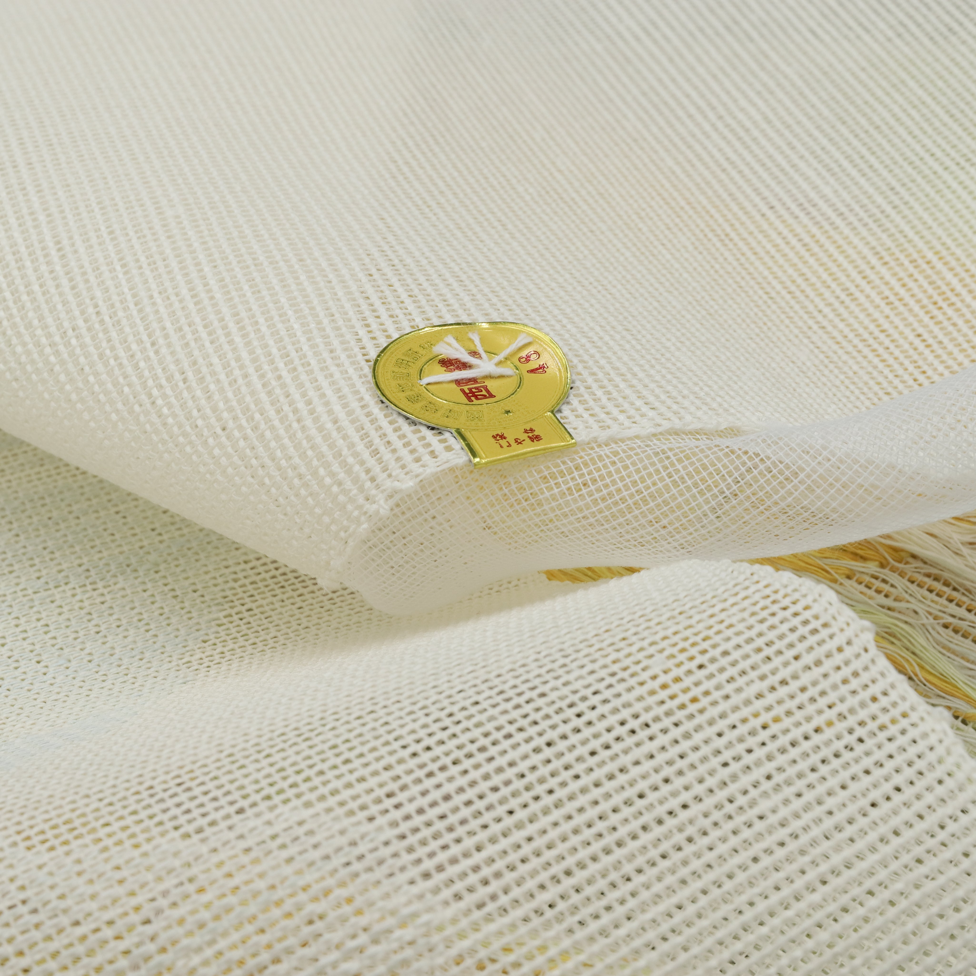 帯屋捨松 夏八寸名古屋帯 ゆりつなぎ文 白 – EMON