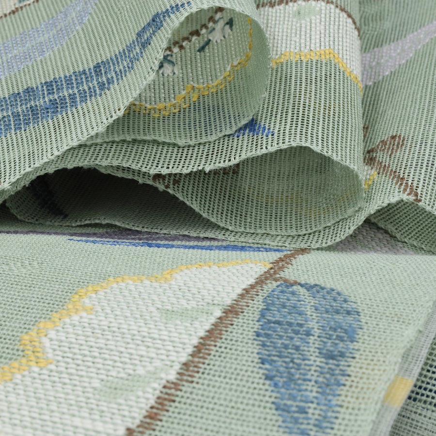 帯屋捨松<br>夏八寸名古屋帯<br>雪持柳文