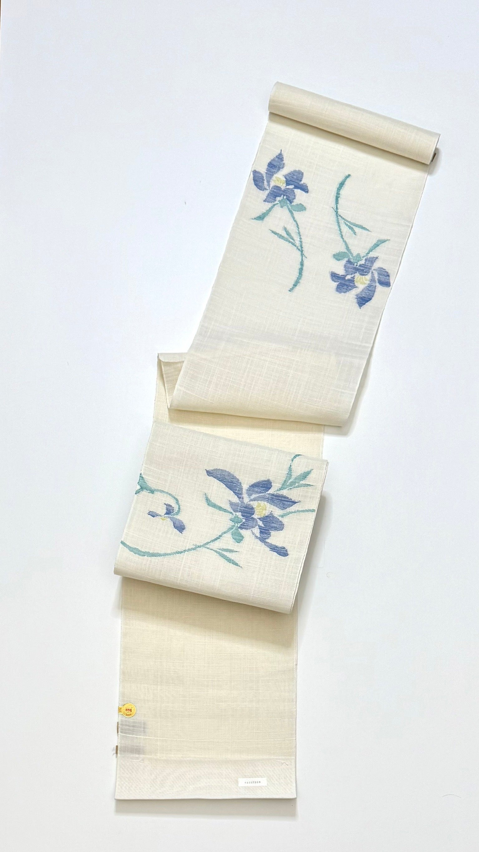 七野本麻八寸名古屋帯露草 – EMON
