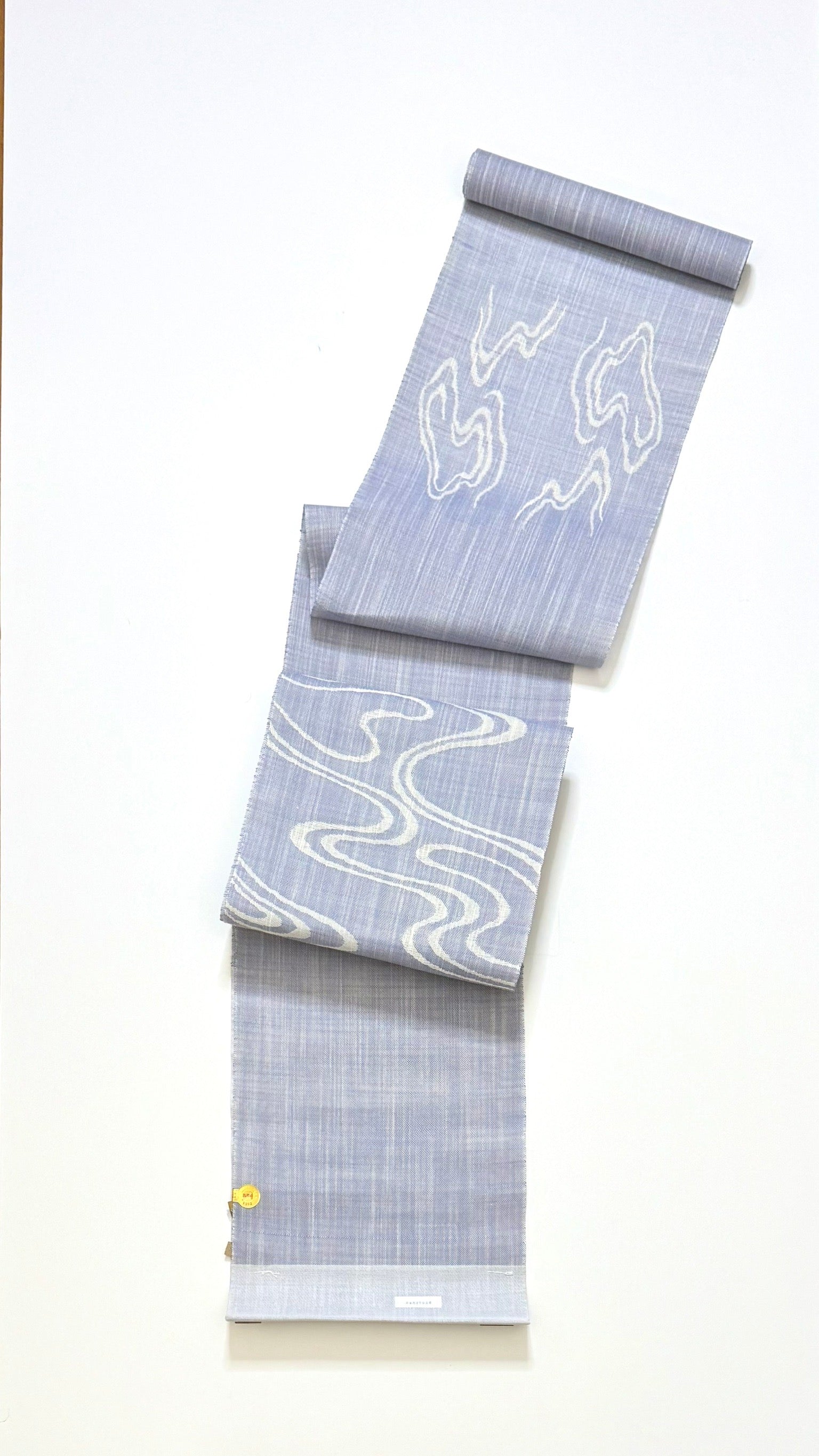 七野 本麻八寸名古屋帯 流水 – EMON