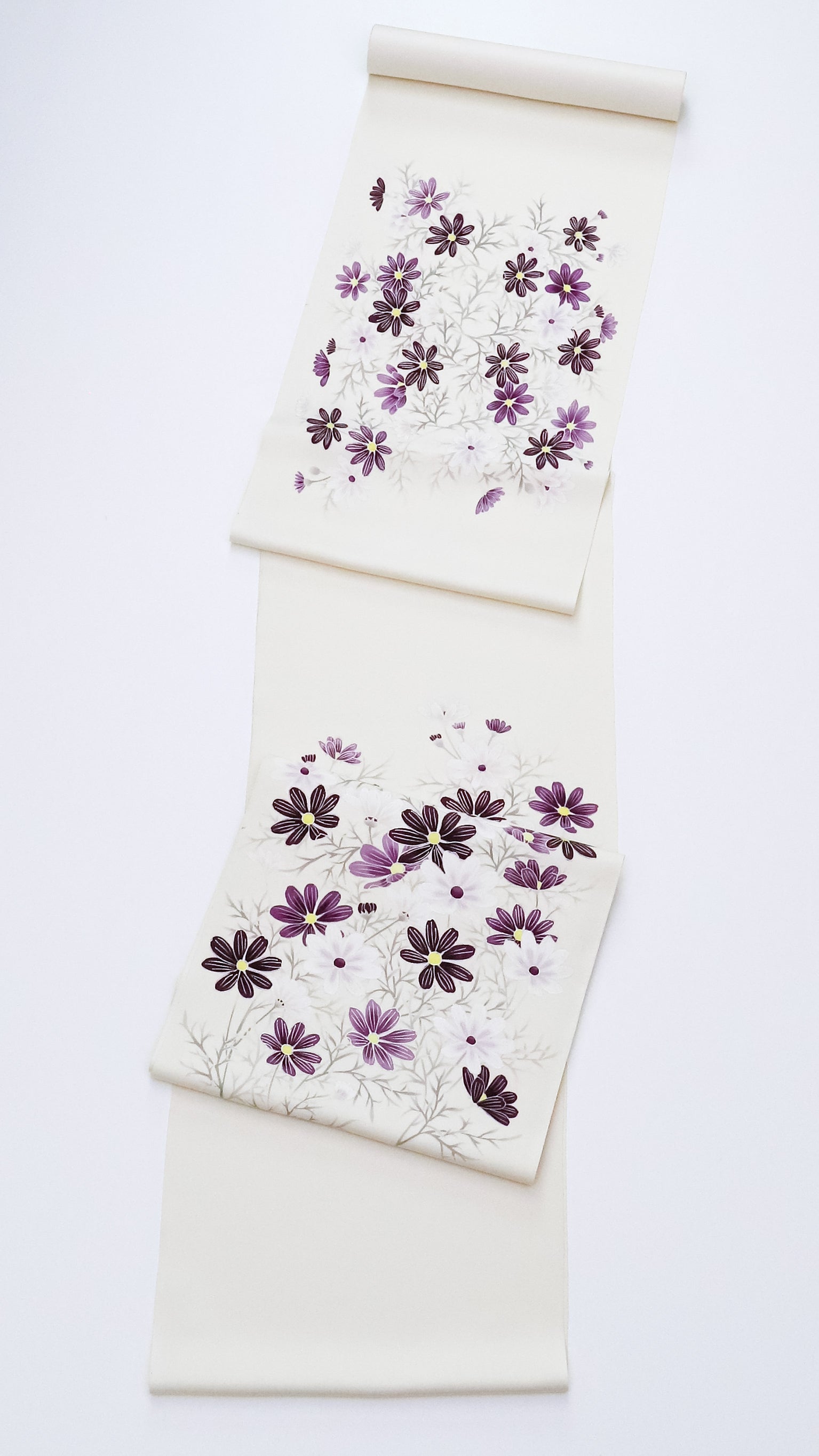 工芸染匠成謙 九寸名古屋帯 コスモス文様 – EMON