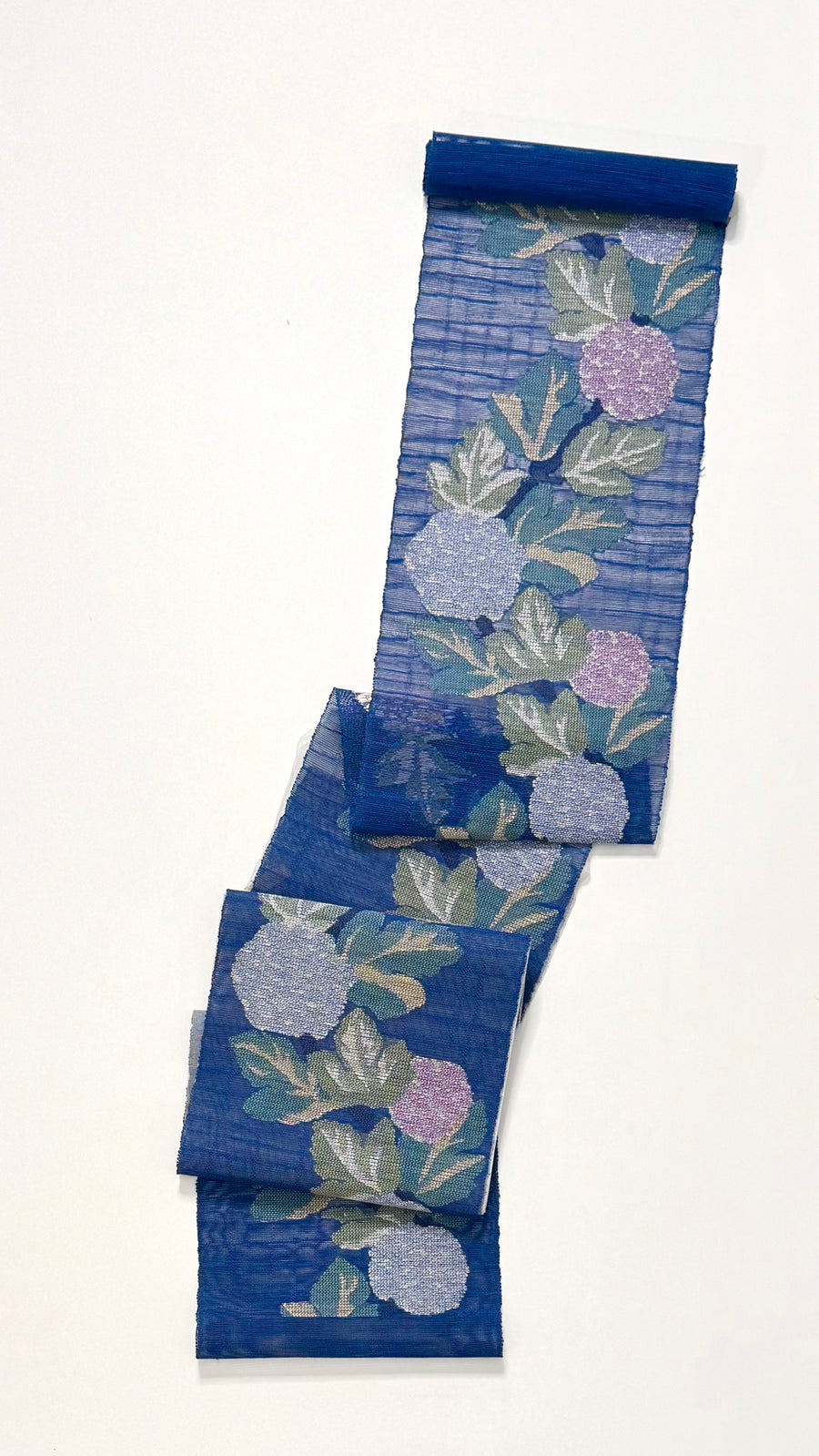 帯屋捨松<br>夏八寸名古屋帯<br>紫陽花文