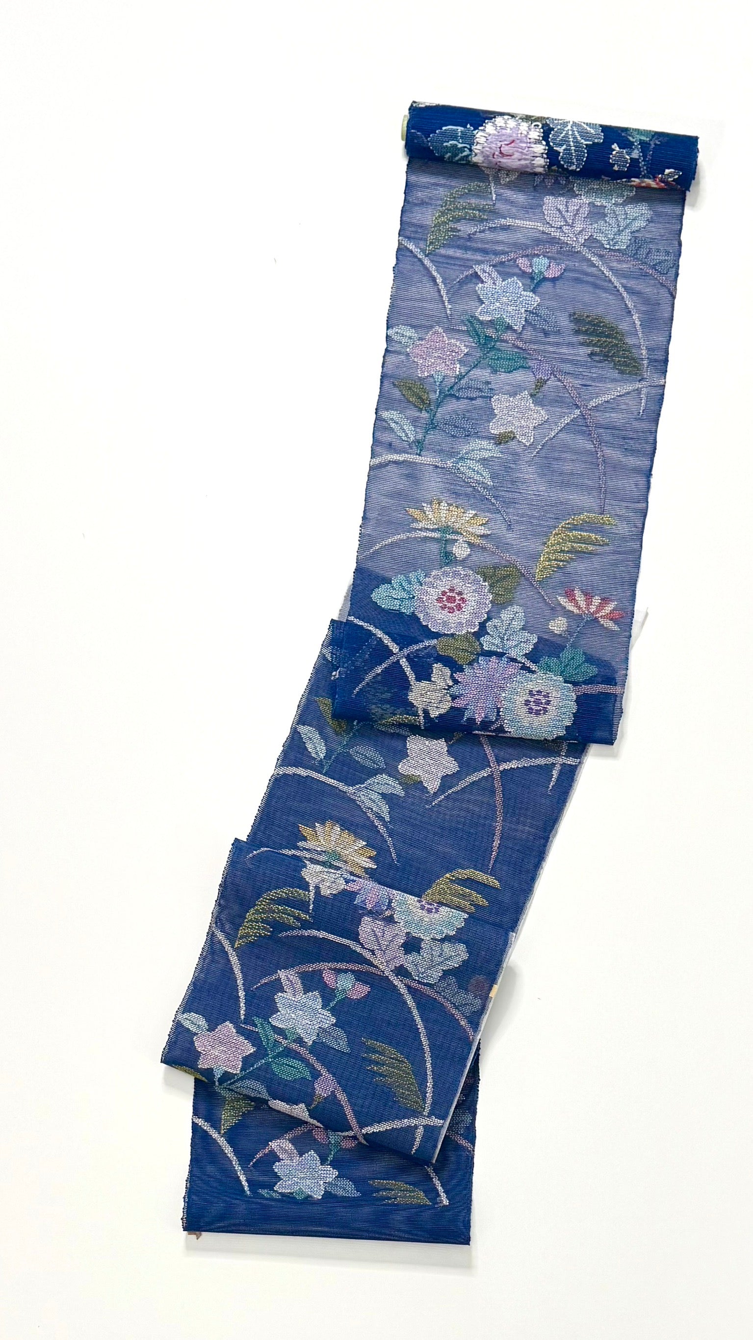帯屋捨松 夏八寸名古屋帯 金剛秋草文 – EMON