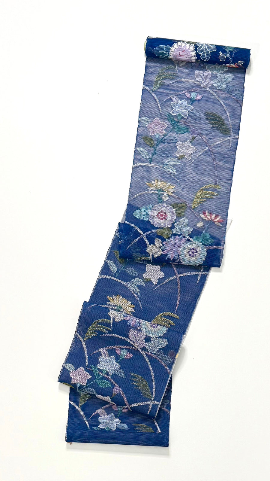 帯屋捨松<br>夏八寸名古屋帯<br>金剛秋草文