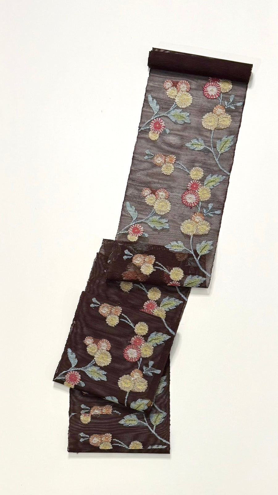 帯屋捨松<br>夏八寸名古屋帯<br>斑鳩小菊文