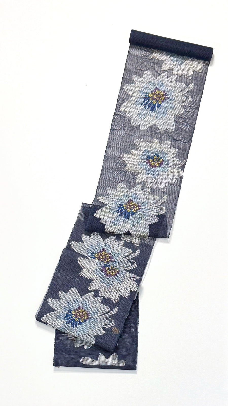 帯屋捨松<br>夏八寸名古屋帯<br>涼花文