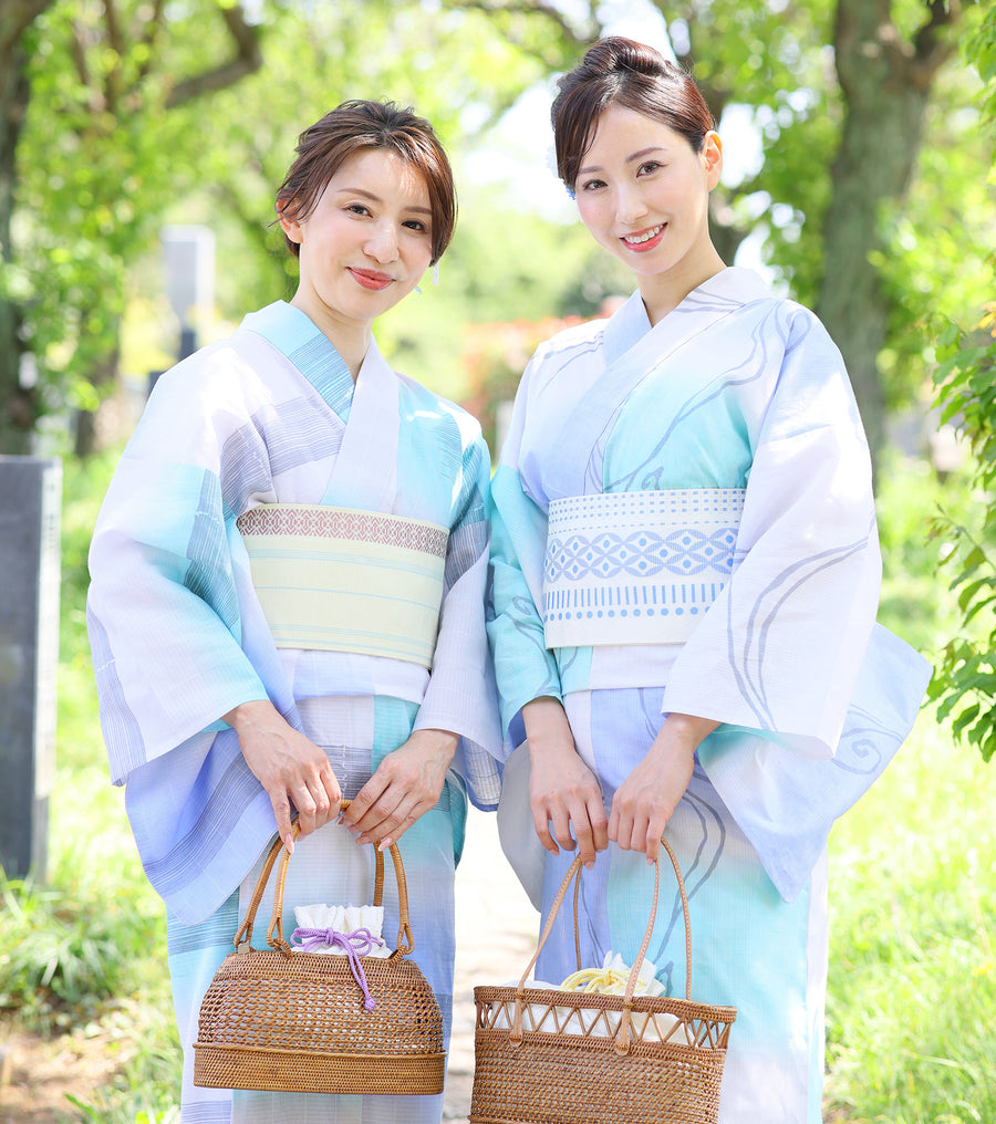 浴衣「古典回帰」竹 空色