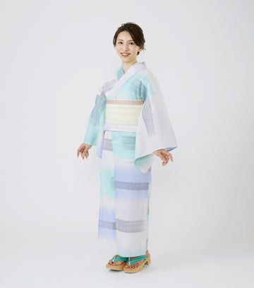 浴衣「古典回帰」竹 空色