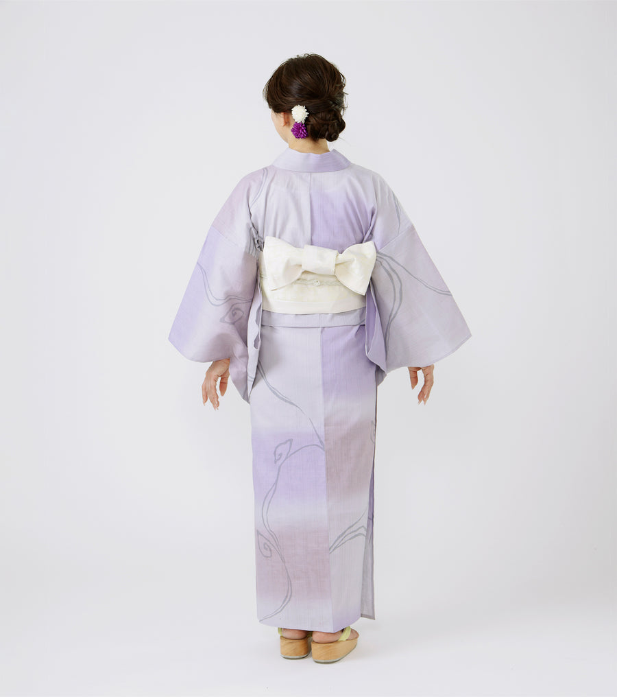 浴衣「古典回帰」水 藤紫