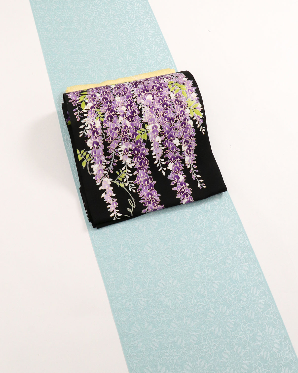 工芸染匠成謙塩瀬本友禅染名古屋帯藤花 – EMON