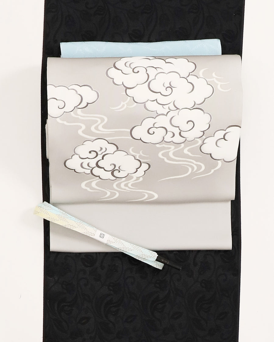 工芸染匠成謙塩瀬本友禅染名古屋帯瑞雲 – EMON