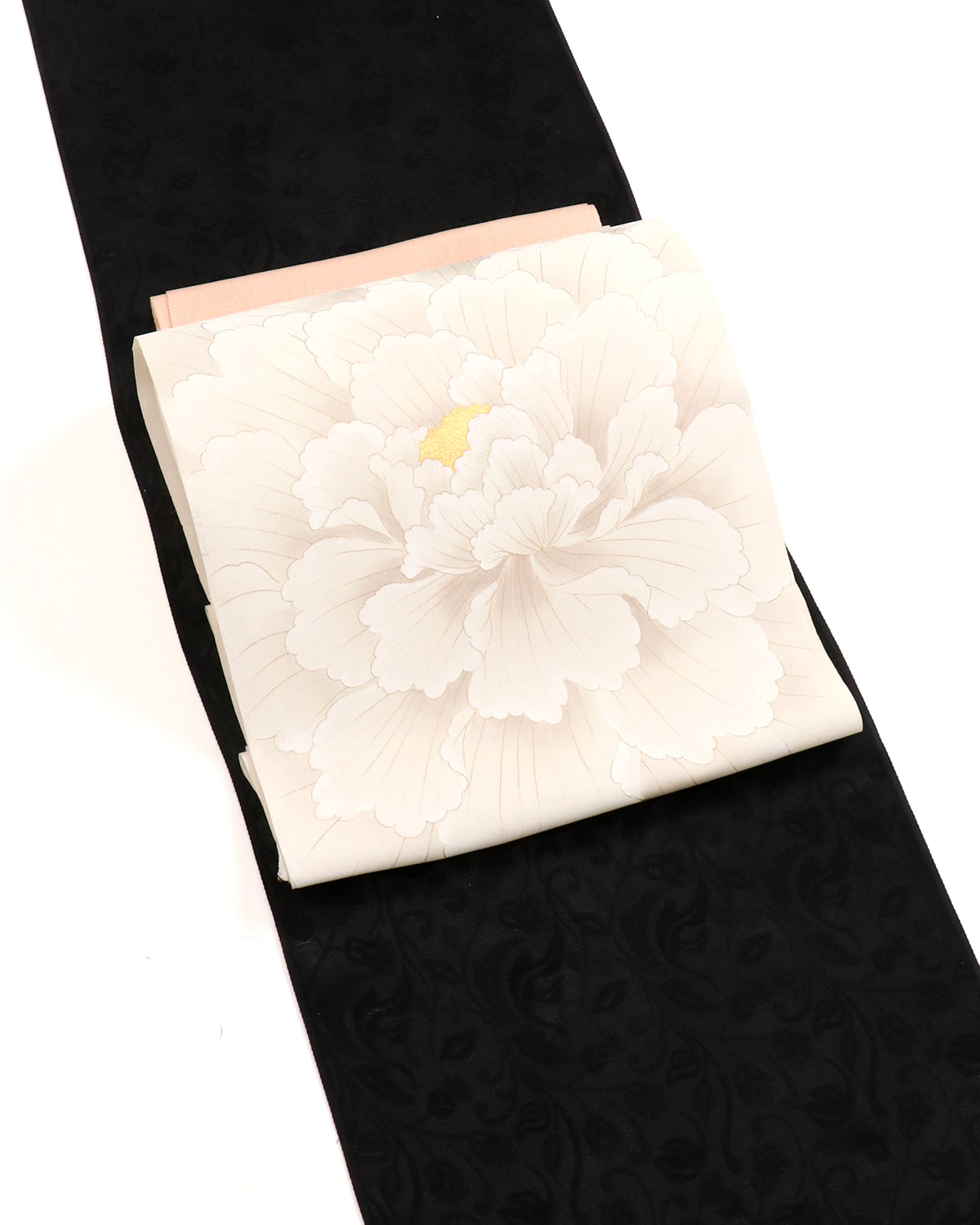 工芸染匠成謙塩瀬本友禅染名古屋帯大輪牡丹 – EMON