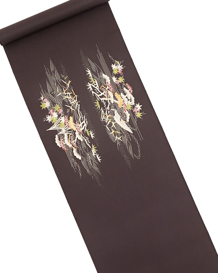 工芸染匠成謙本友禅染九寸名古屋帯御所解文様 – EMON