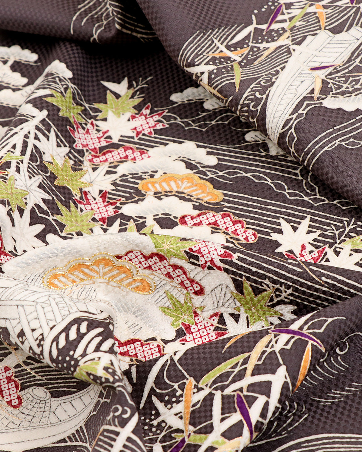 工芸染匠成謙本友禅染九寸名古屋帯御所解文様 – EMON