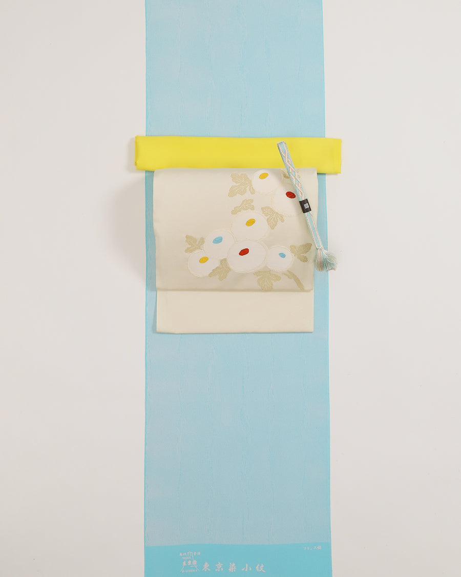 錦工芸九寸名古屋帯万寿菊文 – EMON