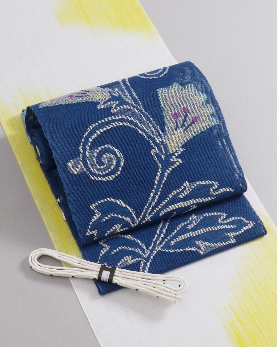 MONTHLY PICK】帯屋捨松夏八寸名古屋帯フレンチつる花文お仕立て代込み