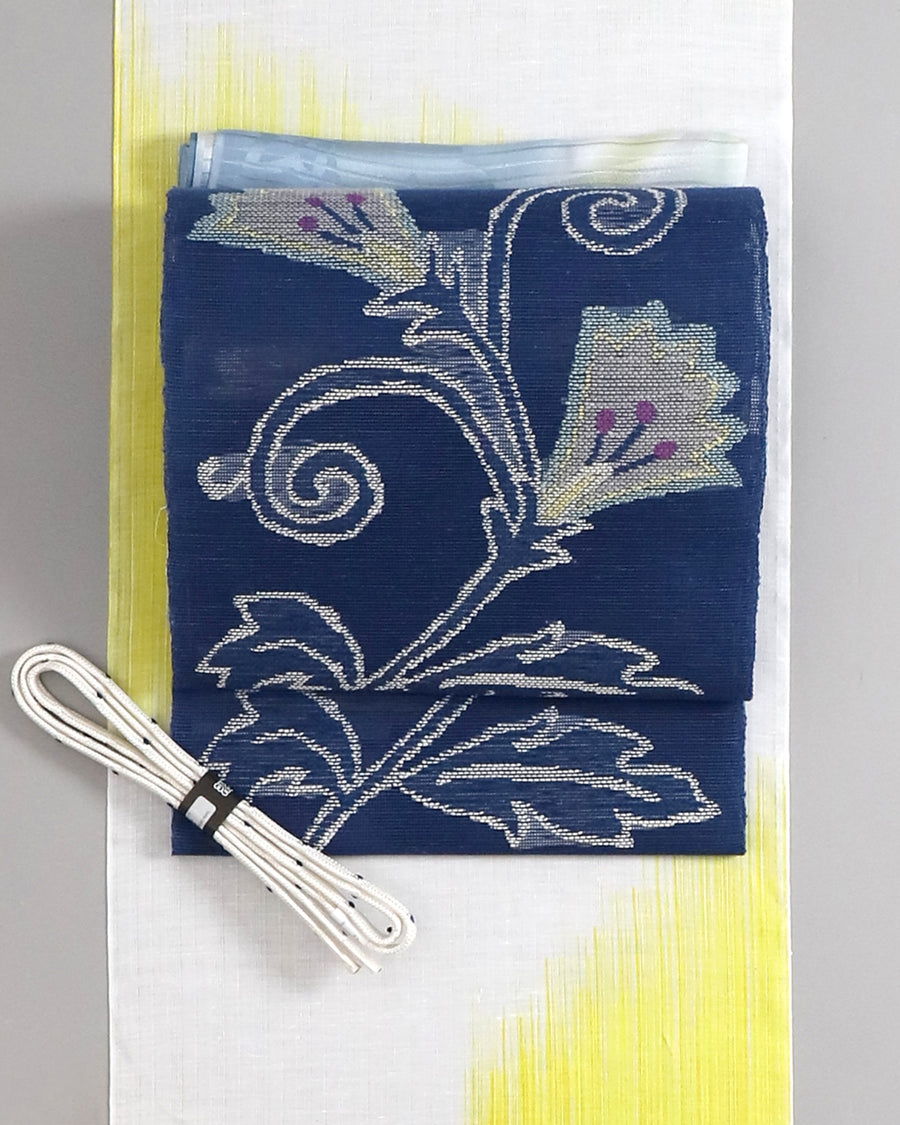 MONTHLY PICK】帯屋捨松夏八寸名古屋帯フレンチつる花文お仕立て代込み