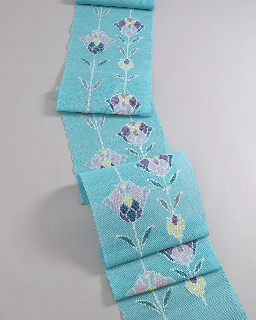 帯屋捨松夏八寸名古屋帯ステンド花文 – EMON