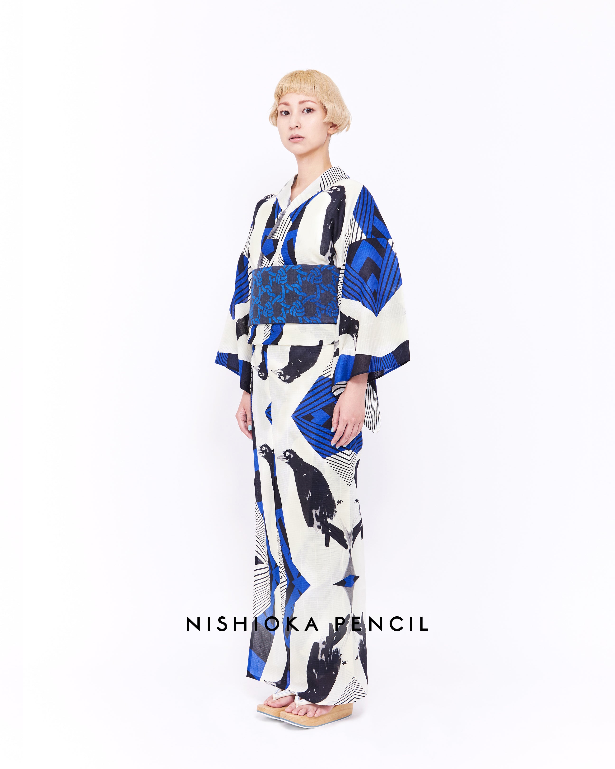 eim 浴衣 nuance line yukata （ivory） 着物・浴衣