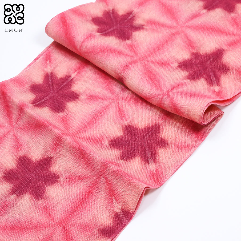cherry EMON えもん 兵児帯 麻 雪花絞り 麻・兵児帯 – EMON