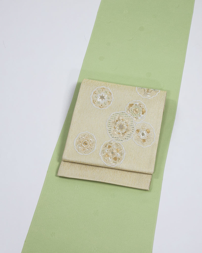 汕頭刺繍　袋帯（カラー芯入り）
