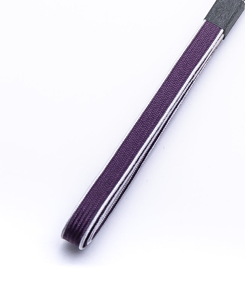 三分紐　和小物さくら　白×紫