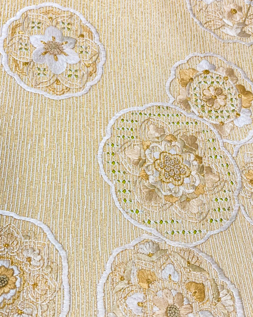 汕頭刺繍　袋帯（カラー芯入り）